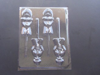 169sp A Lad and Jazzy Chocolate or Hard Candy Lollipop Mold